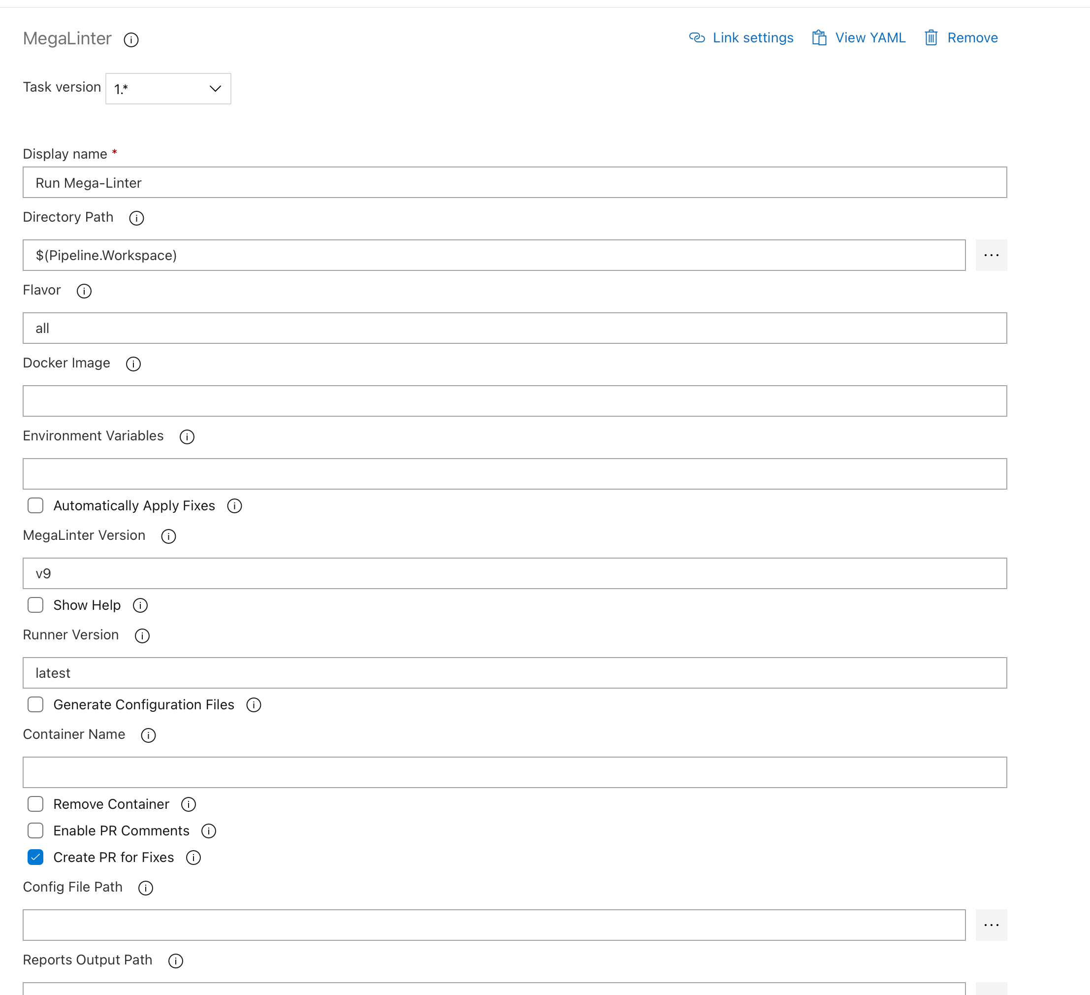 Task Configuration